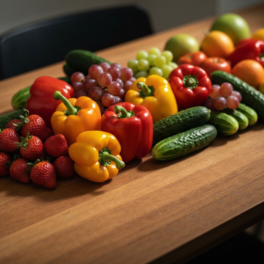 Fresh vegetables and fruits