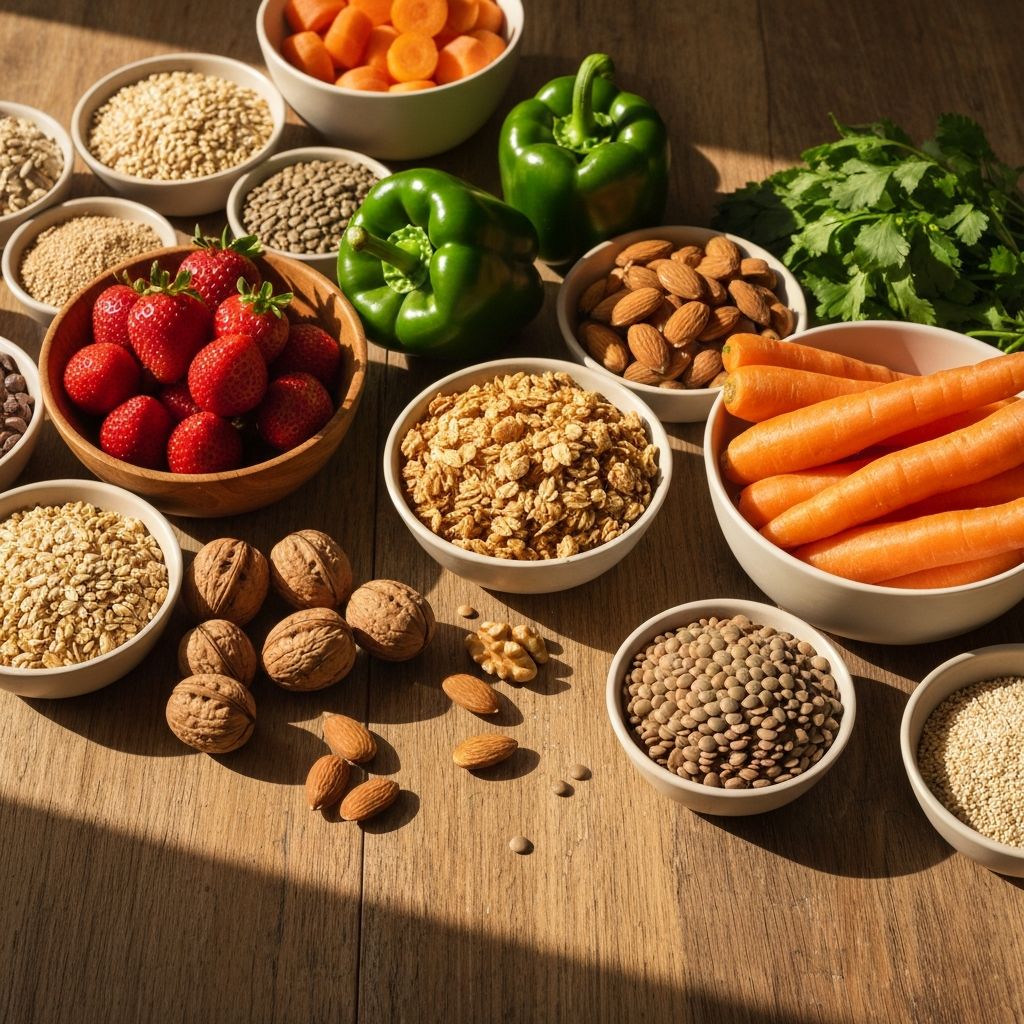 Variety of wholesome foods